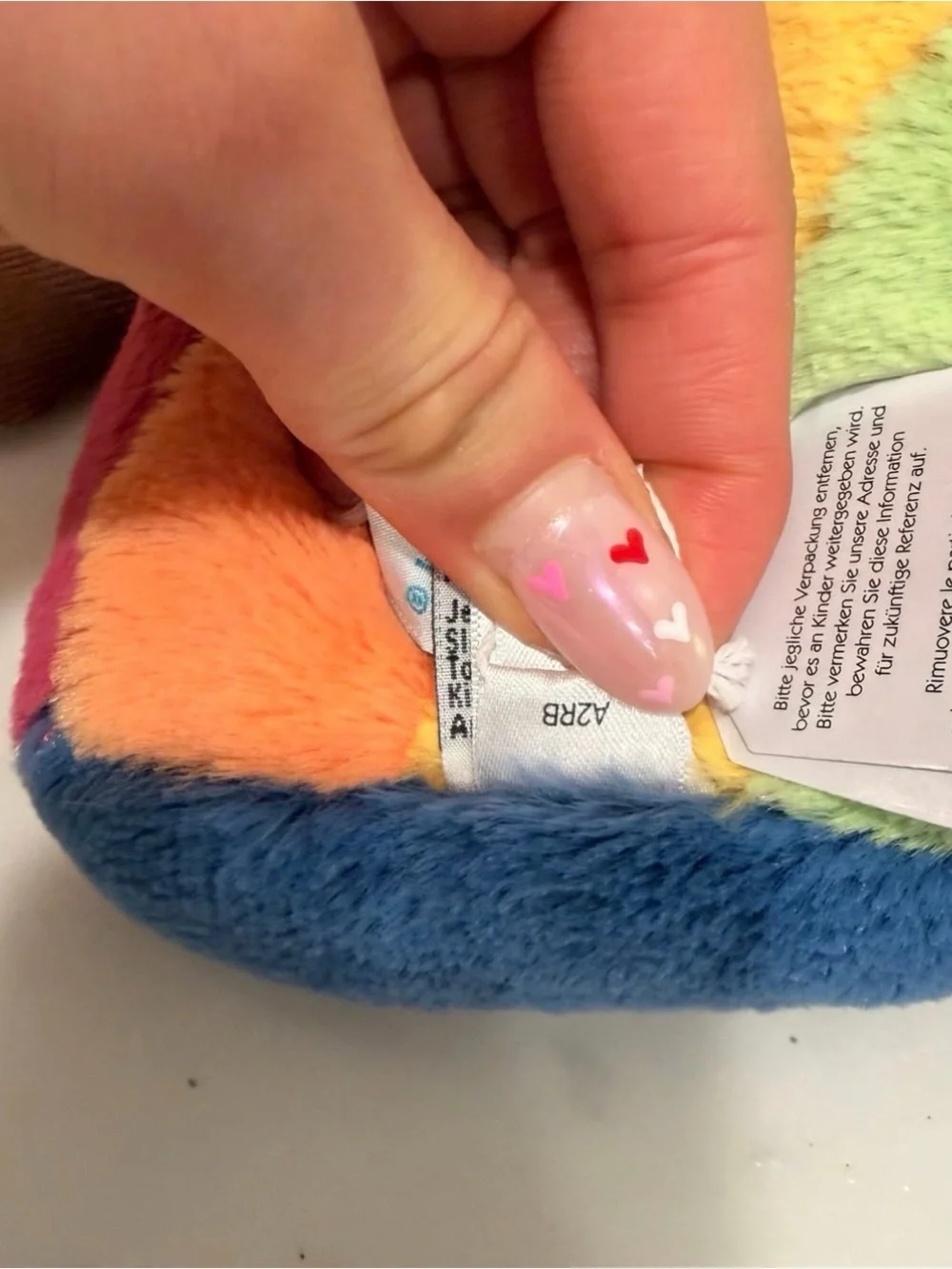 Jellycat amuseables rainbow with tags